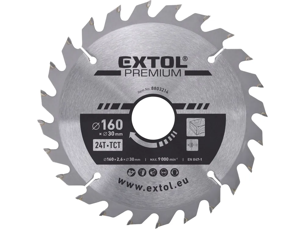 kotouč pilový s SK plátky, O 160x2,6x30mm, 24T Nízká Cena